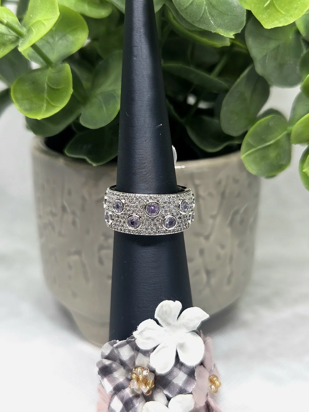 BP Lavender Topaz Multi-Stone Pavé Band